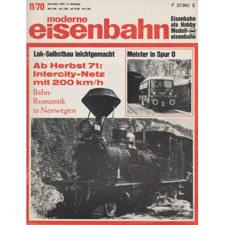 moderne eisenbahn 11/1970