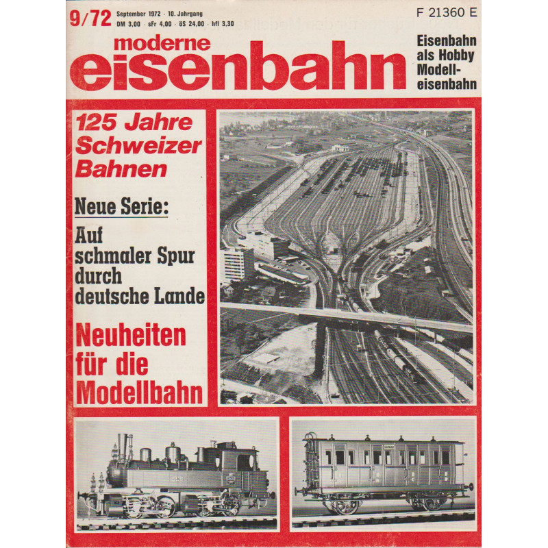 moderne eisenbahn 9/1972