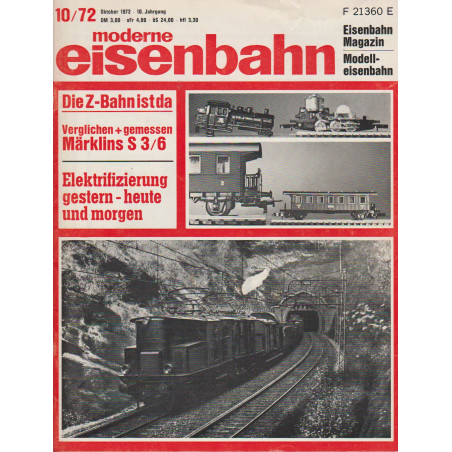 moderne eisenbahn 10/1972