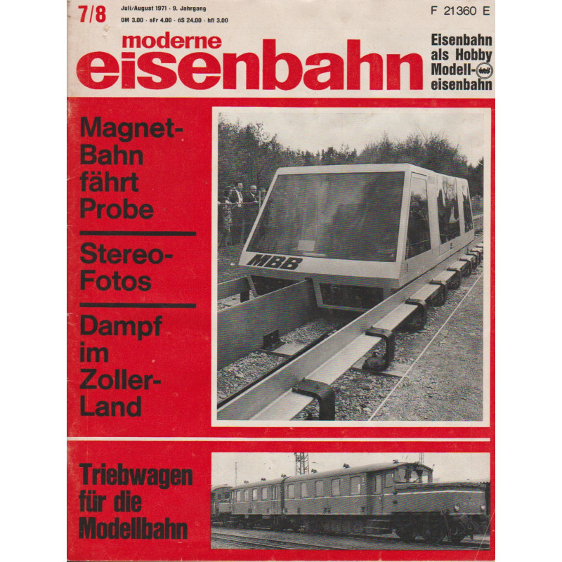 moderne eisenbahn 7/8/1971
